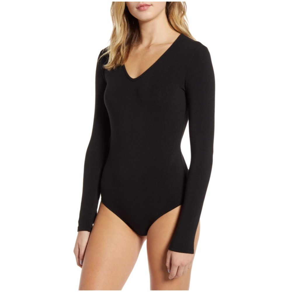 Madewell Black V-Neck Bodysuit Small - Picture 2 of 6